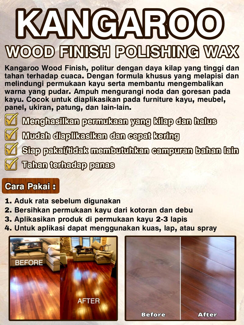 KANGAROO WOOD FINISH POLISHING WAX